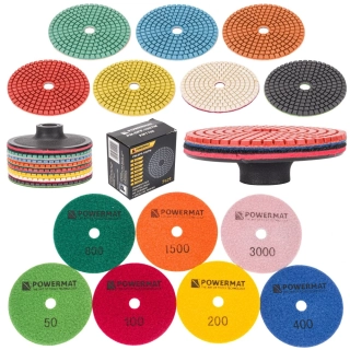 POWERMAT PM-DPP-100TM Brusné diamantové kotouče pro mokré broušení 100mm