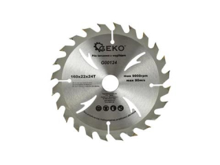 GEKO G00124 Kotouč na dřevo 160mm 22mm 24T