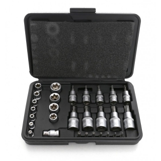 KRAFT&DELE KD10242 Sada nástrčných hlavic klíčů bitů TORX 3/8" 1/4" 1/2" 30ks