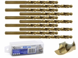 GEKO G37075 Kobaltový vrták HSS do kovu 7,5mm sada 10ks