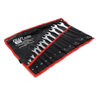 KRAFT&DELE KD10938 Sada klíčů oboustranné očkové vidlicové ploché klíče 12ks 6-32mm, klíče
