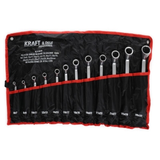 KRAFT&DELE KD10939 Sada klíčů oboustranné očkové vidlicové ploché klíče 12ks 6-32mm, klíče