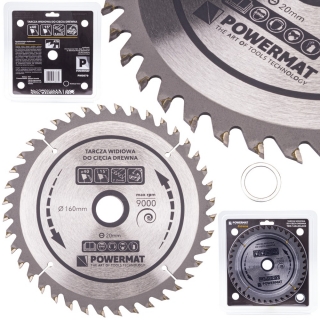 Powermat TDD-160x20x40Z Vidový kotouč na dřevo 160x20 40z