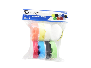 GEKO G00882 Leštící kotouče sada 80mm 9 ks 