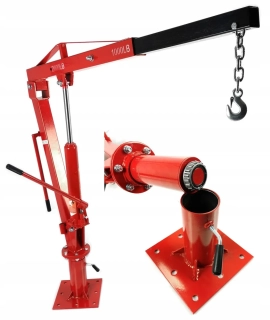 MAR-POL M80405A Otočný hydraulický jeřáb, zvedák, kladkostroj 1T