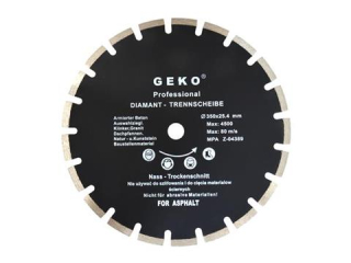 GEKO G00279 Diamantový kotouč na asfalt beton segmentový 350x25,4mm PROFI